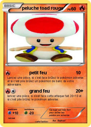 Pokemon peluche toad rouge