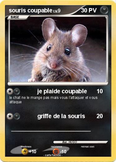 Pokemon souris coupable