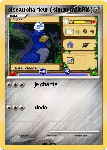 Pokemon oiseau chanteur ( simanimals ds )