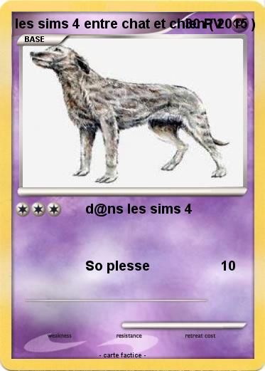Pokemon les sims 4 entre chat et chien ( 2015 )