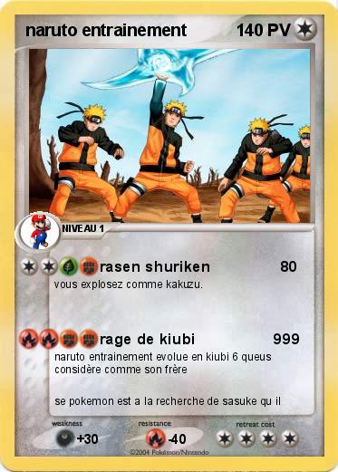 Pokemon naruto entrainement