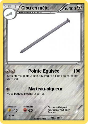 Pokemon Clou en métal