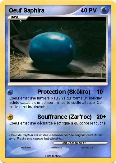 Pokemon Oeuf Saphira