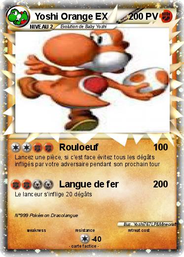 Pokemon Yoshi Orange EX