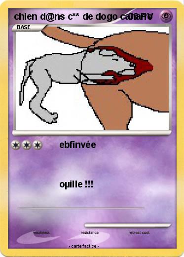 Pokemon chien d@ns c** de dogo canario