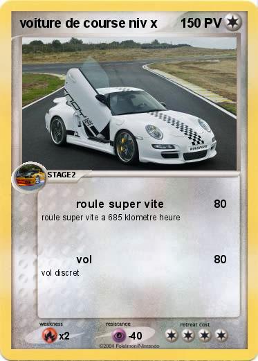 Pokemon voiture de course niv x