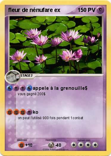 Pokemon fleur de nénufare ex
