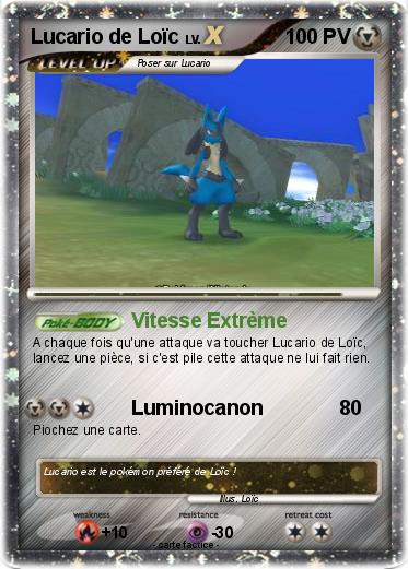 Pokemon Lucario de Loïc