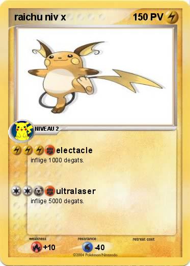 Pokemon raichu niv x