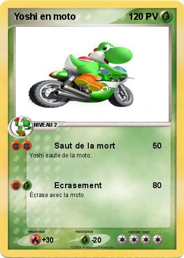 Pokemon Yoshi en moto