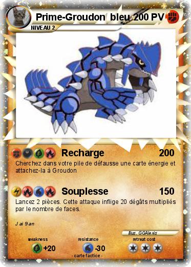 Pokemon Prime-Groudon  bleu