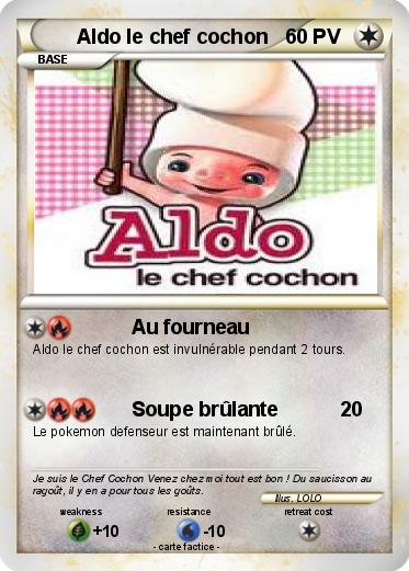Pokemon Aldo le chef cochon