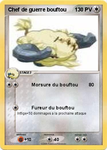 Pokemon Chef de guerre bouftou