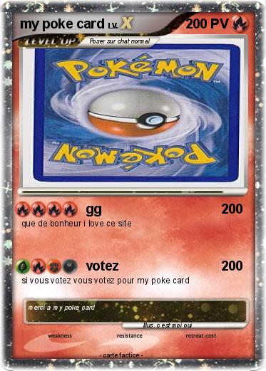 Pokemon my poke card