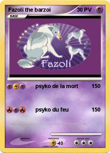 Pokemon Fazoli the barzoi