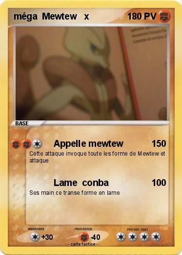 Pokemon méga  Mewtew   x