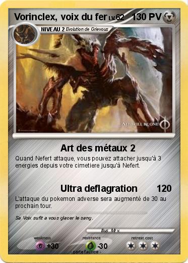 Pokemon Vorinclex, voix du fer
