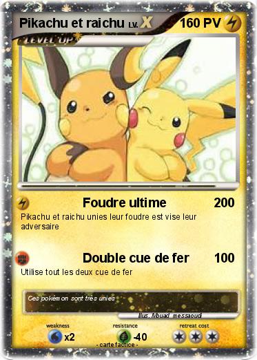 Pokemon Pikachu et raichu