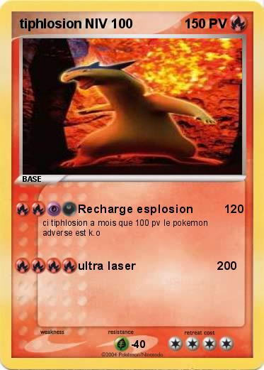 Pokemon tiphlosion NIV 100