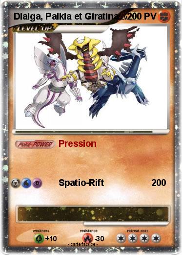 Pokemon Dialga, Palkia et Giratina