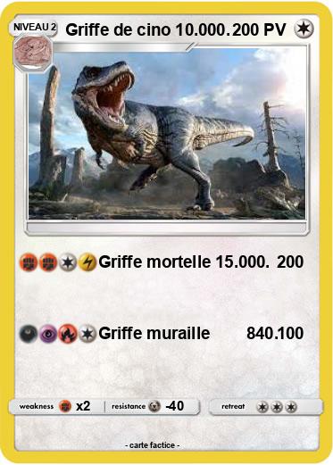 Pokemon Griffe de cino 10.000.