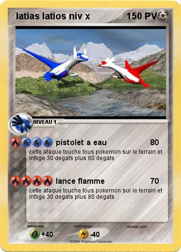 Pokemon  latias latios niv x