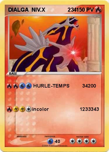 Pokemon DIALGA  NIV.X               234