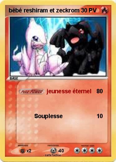 Pokemon bébé reshiram et zeckrom