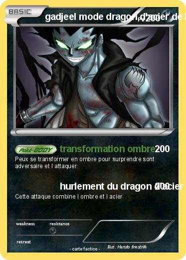 Pokemon gadjeel mode dragon d'acier de l ombre