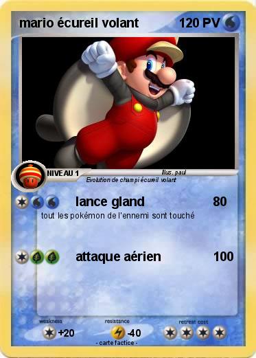 Pokemon mario écureil volant