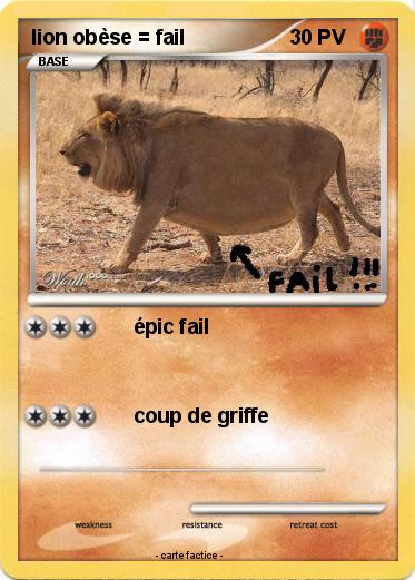 Pokemon lion obèse = fail