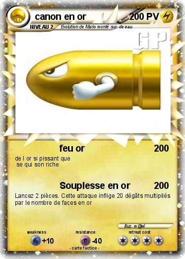 Pokemon canon en or