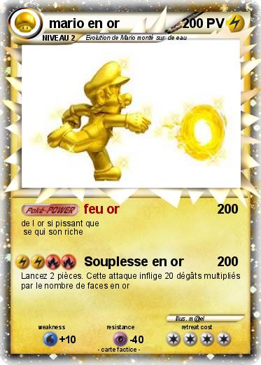 Pokemon mario en or