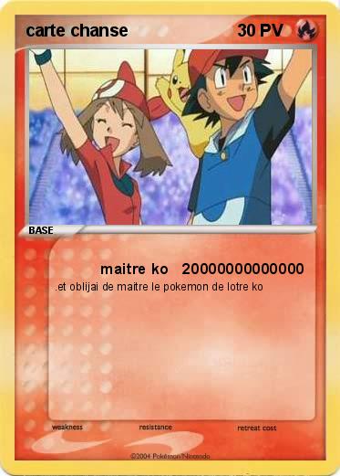 Pokemon carte chanse