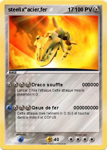 Pokemon steelix"acier,fer              17