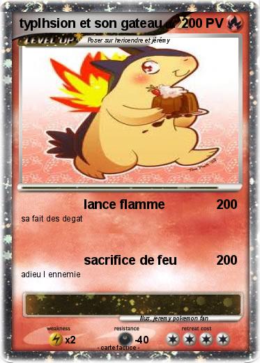 Pokemon typlhsion et son gateau
