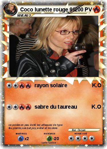 Pokemon Coco lunette rouge 99