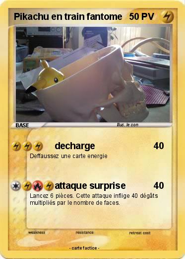 Pokemon Pikachu en train fantome
