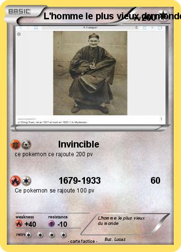 Pokemon L'homme le plus vieux du monde