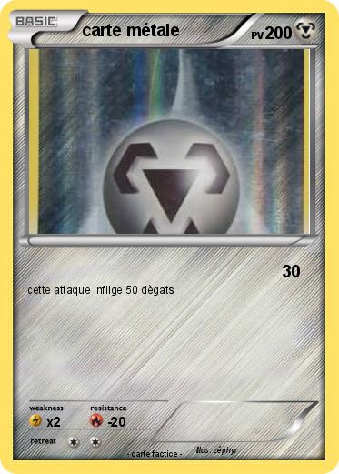 Pokemon carte métale