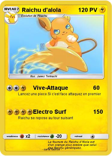 Pokemon Raichu d'alola