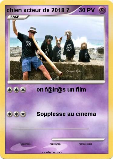 Pokemon chien acteur de 2018 ?
