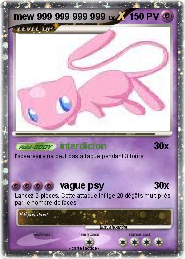 Pokemon mew 999 999 999 999