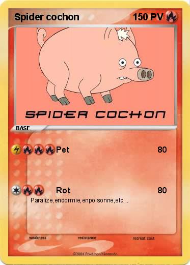 Pokemon Spider cochon