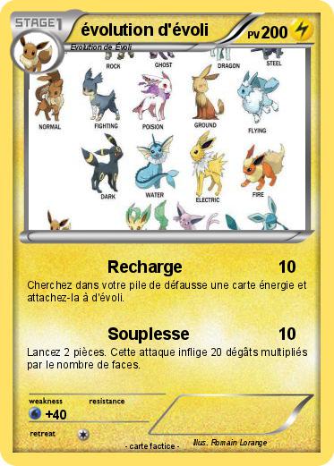 Pokemon évolution d'évoli