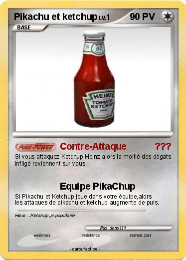 Pokemon Pikachu et ketchup