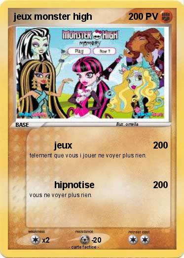 Pokemon jeux monster high