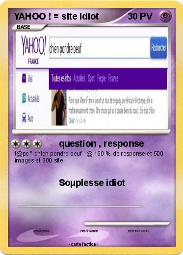 Pokemon YAHOO ! = site idiot