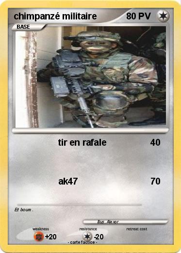 Pokemon chimpanzé militaire