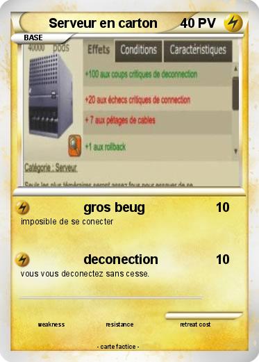 Pokemon Serveur en carton